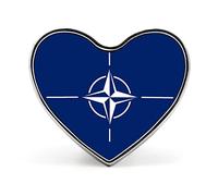 North Atlantic Treaty Organization Flag Badge-Suitable for Students, Leaders, Teachers, Unit Commemorative Activities, Love Brooch Jewelry Decoration