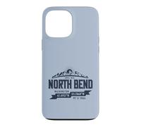 North Bend Washington Mountain Trail Coordinates Blue Print Case for iPhone 13 Pro Max