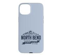North Bend Washington Mountain Trail Coordinates Blue Print Case for iPhone 15 Plus