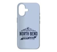 North Bend Washington Mountain Trail Coordinates Blue Print Case for iPhone 17