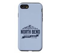 North Bend Washington Mountain Trail Coordinates Blue Print Case for iPhone SE (2020) / 7/8
