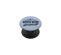 North Bend Washington Mountain Trail Coordinates Blue Print PopSockets Adhesive PopGrip