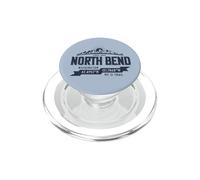 North Bend Washington Mountain Trail Coordinates Blue Print PopSockets PopGrip for MagSafe