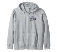 North Bend Washington Mountain Trail Coordinates Blue Print Zip Hoodie