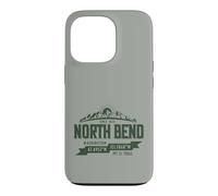 North Bend Washington Mountain Trail Coordinates Green Print Case for iPhone 13 Pro