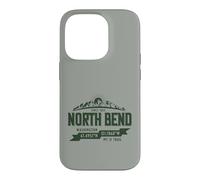 North Bend Washington Mountain Trail Coordinates Green Print Case for iPhone 14 Pro