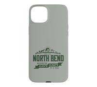 North Bend Washington Mountain Trail Coordinates Green Print Case for iPhone 15 Plus