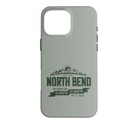 North Bend Washington Mountain Trail Coordinates Green Print Case for iPhone 16 Pro Max
