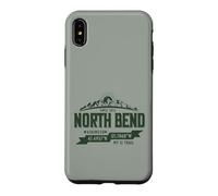 North Bend Washington Mountain Trail Coordinates Green Print Case for iPhone XS Max