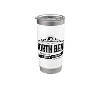 North Bend Washington Mountain Trail Coordinates Vintage Stainless Steel Insulated Tumbler