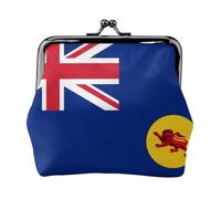 North Borneo Flag Coin Purse-Leather Kiss Lock Wallet Small Clutch