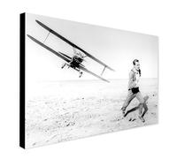 North by Northwest - Cary Grant Airplane Chase - Movie Wall Art - Wrapped Framed Canvas Wall Art (A0 [117cm x 81cm])