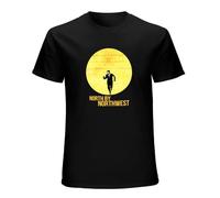 North by Northwest Unisex T-Shirt Graphic Mens Cotton Casual Black Tee Shirt 3XL