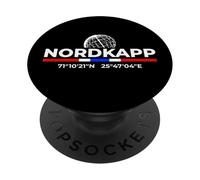 North Cape Norway Coordinates Travel Souvenir PopSockets Adhesive PopGrip