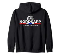 North Cape Norway Coordinates Travel Souvenir Zip Hoodie