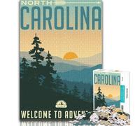 North Carolina Jigsaw Puzzles for Adults 1000 Pieces,Challenging Game And Family Play for Is Ideal As A Gift for The Whole Family 38x26cm