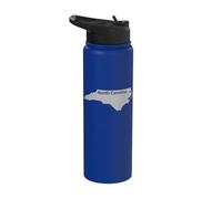 North Carolina Map Home State Pride Stainless Steel Insulated Water Bottle