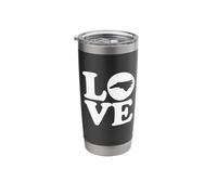 North Carolina Map Love Graphic Stainless Steel Insulated Tumbler