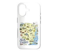 North Carolina, Map NC, USA Icons, Asheville, Raleigh Case for iPhone 17