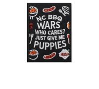North Carolina NC BBQ Wars Who Cares Just give me Puppies Patch Humor Tactical Military Embroidered Patches - Hook and Loop Fastener