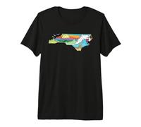 North Carolina Outdoors Retro Nature Lover Graphic Premium T-Shirt