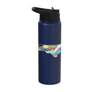 North Carolina Outdoors Retro Nature Lover Graphic Stainless Steel Insulated Water Bottle