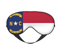 North Carolina State Flag Comfortable Sleeping Aid Soft Eye Mask Adjustable Blackout Cover Reversible Night Rest