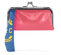 North Carolina State Flag Leather Coin Purse for Women Girls Kiss Lock Buckle Card Change Purse for Girls, north carolina state flag, Classic
