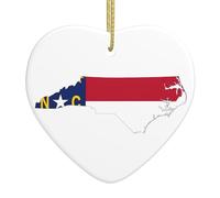 North Carolina State Flag Map Print Christmas Tree And Holiday Decorations