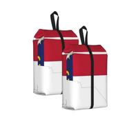North Carolina State Flag Map Print Durable Travel Shoe Bags for Storage and Packing, Water-Proof Shoe Bag with Smooth Zipper