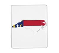 North Carolina State Flag Map Print Small Desk Pad,Rubber Base with Precision Stitched Edges,Perfect for Office,Gaming