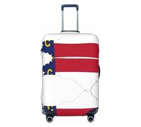 North Carolina State Flag Map Print Travel Luggage Cover Suitcase Cover Protector Suitcase Washable Baggage Covers Anti-Scratch