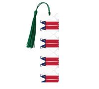 North Carolina State Flag Map Print Wooden Bookmark Women Men Tassel Book Marks Bookmarks for Book Lovers Reading Accessories