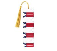 North Carolina State Flag Map Print Wooden Bookmark Women Men Tassel Book Marks Bookmarks for Book Lovers Reading Accessories