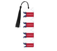 North Carolina State Flag Map Print Wooden Bookmark Women Men Tassel Book Marks Bookmarks for Book Lovers Reading Accessories