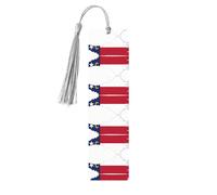 North Carolina State Flag Map Print Wooden Bookmark Women Men Tassel Book Marks Bookmarks for Book Lovers Reading Accessories