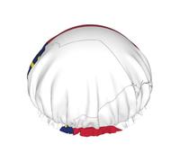 North Carolina state Flag Map Printed Large Shower Cap, Double Layer Hair Protector For Facial Care, Reusable Hair Wrap