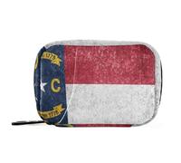 North Carolina State Flag Nc Vitamins Bags with Detachable Compartments Portable Day Pill Organizer