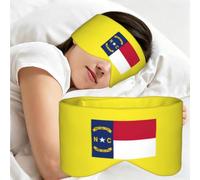 North Carolina State Flag Print Adults Eye Mask for Sleeping Soft Breathable Blindfold Daily Home Travel Work