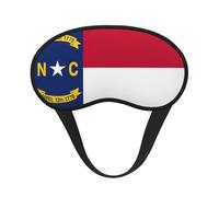 North Carolina State Flag Print Black Out Eye Mask for Sleeping Airplane, Sleep Mask Polyester for Home and Travel