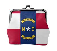 North Carolina State Flag Print Change Purse Women's Coin Purse Small Pouches with Kiss Lock,for Coins Cards Small Items