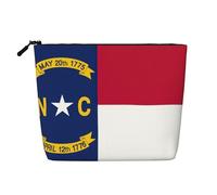 North Carolina State Flag Print Makeup Bag Cute Cosmetic Bag for Women Makeup Pouch Travel Toiletry Bag for Lady
