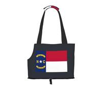 North Carolina State Flag Print Pet Tote Bag, Foldable Single Shoulder Pet Carrier For Small Pets Dogs Cats