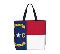 North Carolina State Flag Print Tote Bag For Womenshoulder Reusable Shopping Casual Travel Summer Beach Bags