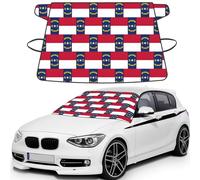 North Carolina state flag Printed Car Windshield Cover for Ice and Snow, Premium Windshield Snow Cover, Sun Protection, Universal Fit for All Weather Conditions