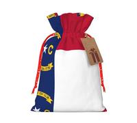 North Carolina State Flag Printing Christmas Drawstring Gift Bags Holiday Present Sacks For Xmas Party Celebration