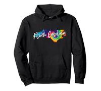 North Carolina Tie Dye State Map Pride Hippie Vintage Pullover Hoodie