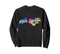 North Carolina Tie Dye State Map Pride Hippie Vintage Sweatshirt