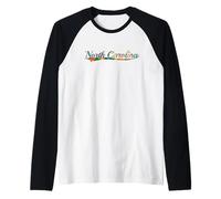 North Carolina Tie Dye Vintage Varsity Raglan Baseball Tee