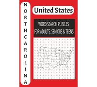 North Carolina USA Word Search Puzzle Book: The Ultimate Word Search Book for Adults, Seniors, and Teens | Large Print Edition | Brain Training Adventure: 50 Exciting Puzzles!